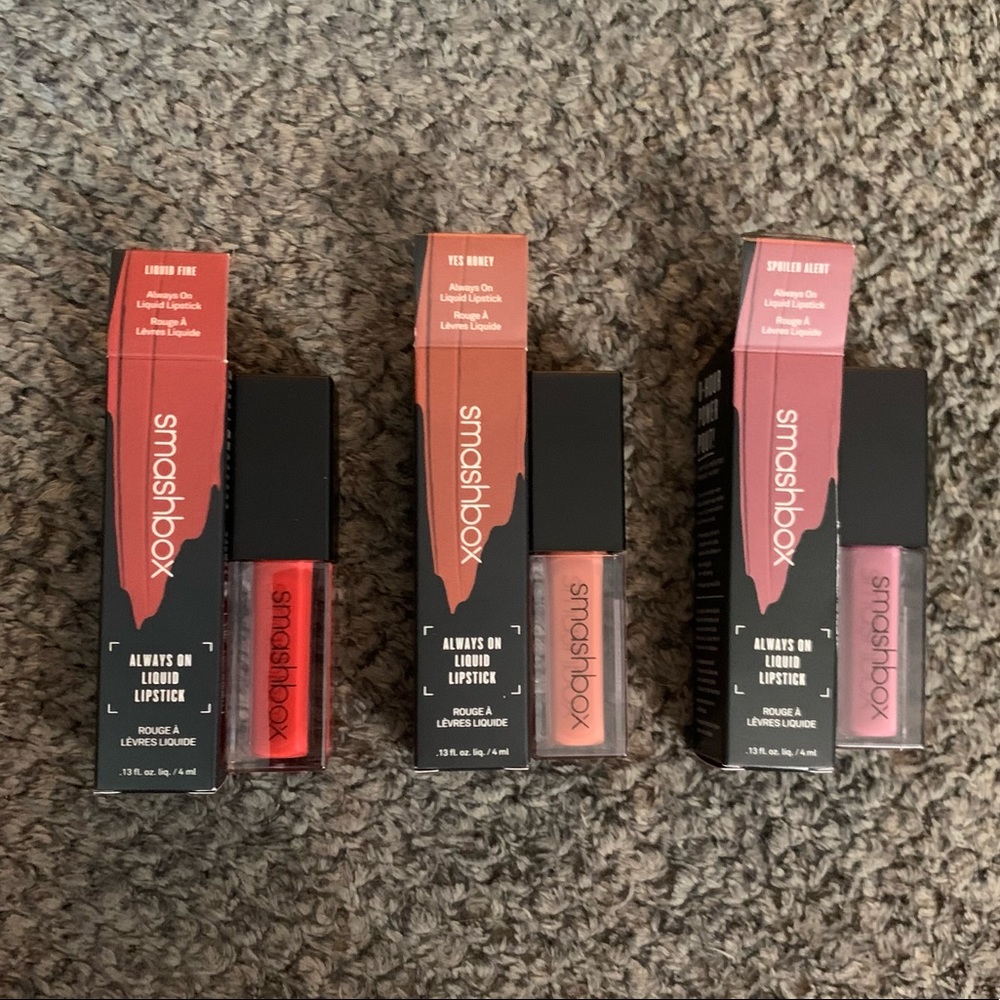 3 pc bundle smashbox liquid lipstick